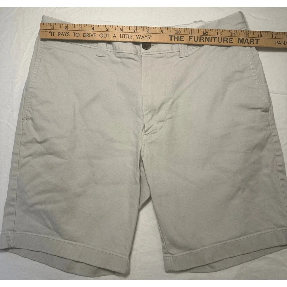 J.Crew Mercantile Flex Mens Chino Shorts 31 Light Khaki Tan Stretch 8in Inseam